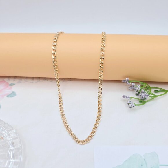 Chunky Rose Gold Chain Necklace for Women, 19.7 Inch Stylish Look, XPNL0030 - Picture 2 of 12